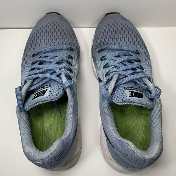 Nike Women's Size 8 Air Zoom Pegasus 34 Flywire Running Shoes 880560-400 Gray - Picture 9 of 10